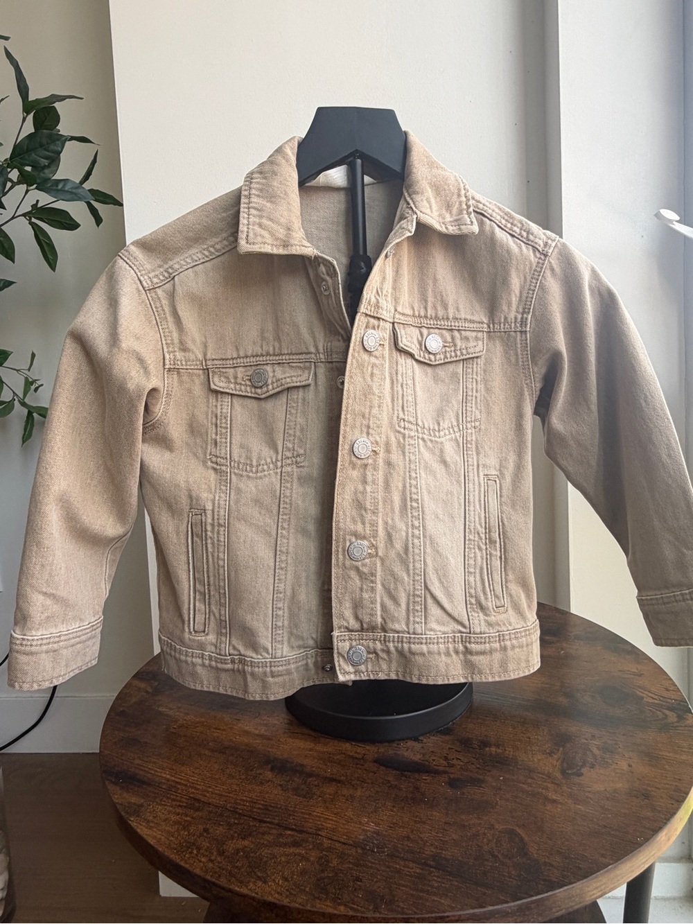 H&M Boys Beige/ Tan Denim Jacket- Arizona- Size 6-7Y